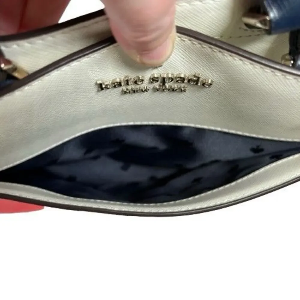 Kate Spade Staci Cameron Leather Satchel Crossbody Patriotic Summer 4th of July